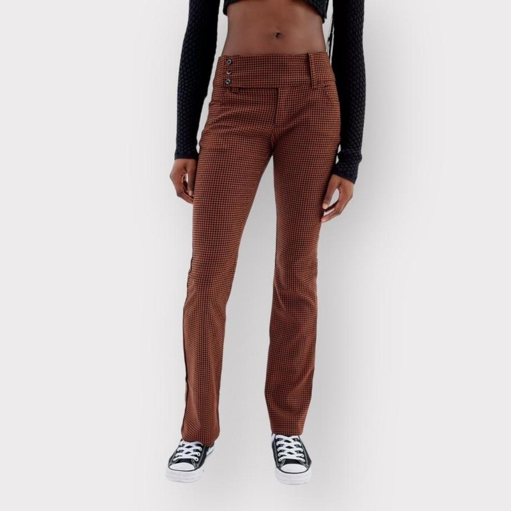 URBAN OUTFITTERS Low Rise Houndstooth Flare Pants 🆕